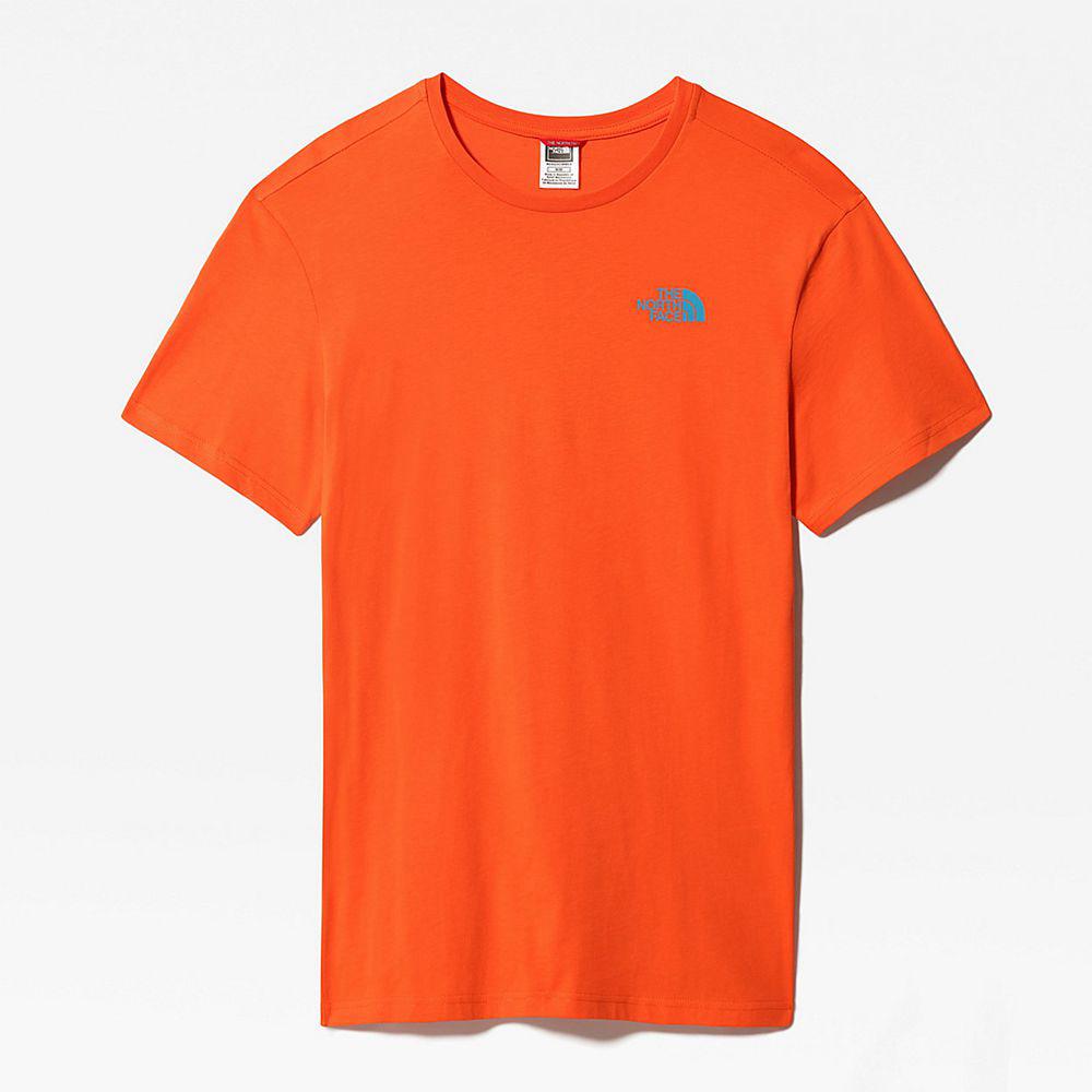 The North Face Redbox Ανδρικα T Shirt - Κοκκινα Πορτοκαλι (DKEM94173)